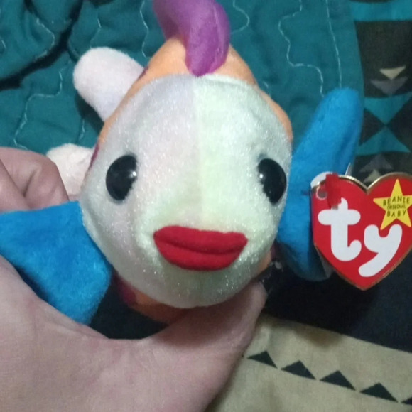 1999 Ty Beanie Baby Lips the Fish with tag - Picture 5 of 8